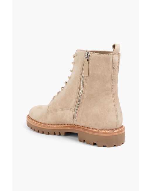Vince Natural Cabria Suede Combat Boots