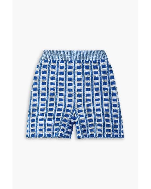 【送料&関税込】Marni Cotton Bermuda Marni Cotton-jacquard Shorts in Blue | Lyst Australia