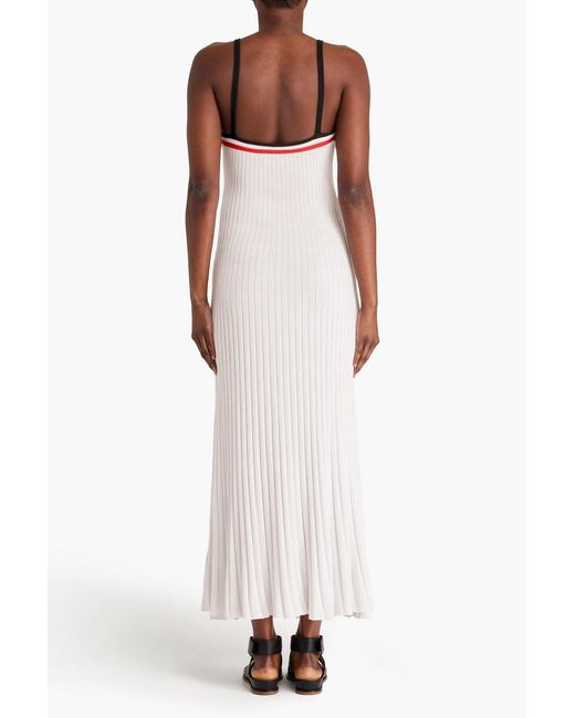 Gabriela Hearst White Moira Ribbed Cashmere And Silk-blend Maxi Dress