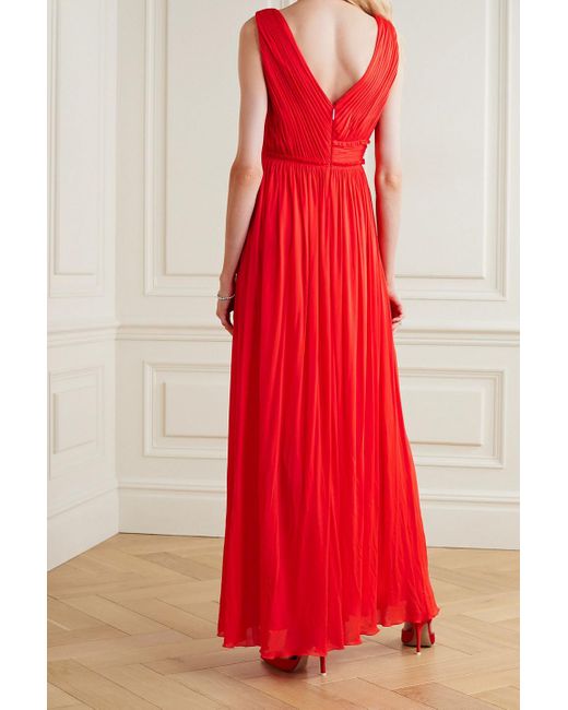 Jason Wu Red Gathe Stretch-jersey Gown