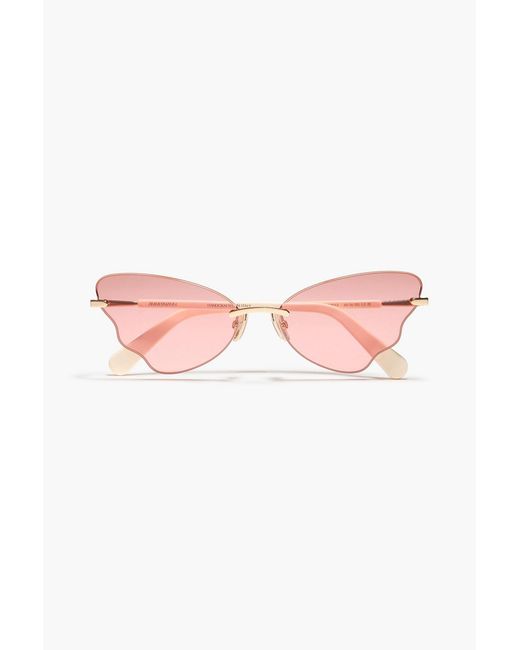 Zimmermann Pink Butterfly-Frame Metal Sunglasses