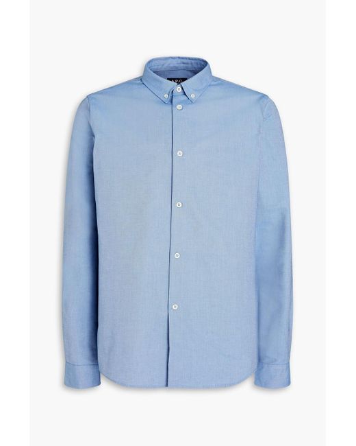 A.P.C. Hemd aus baumwoll-chambray in Blue für Herren