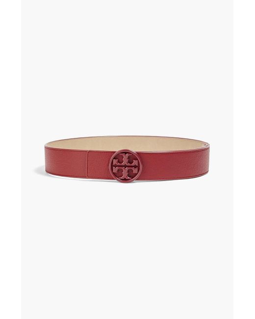 Tory Burch Red Pebbled-leather Belt