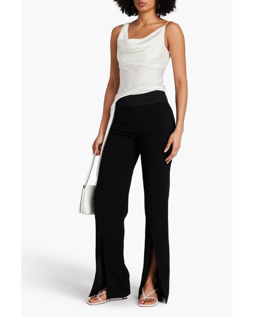 Jonathan Simkhai Black Ariah Crepe Straight-leg Pants