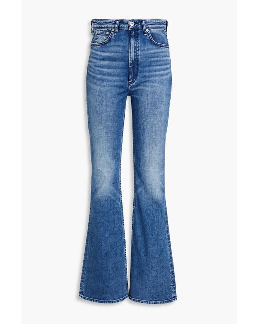 Rag & Bone Blue Casey High-rise Flared Jeans