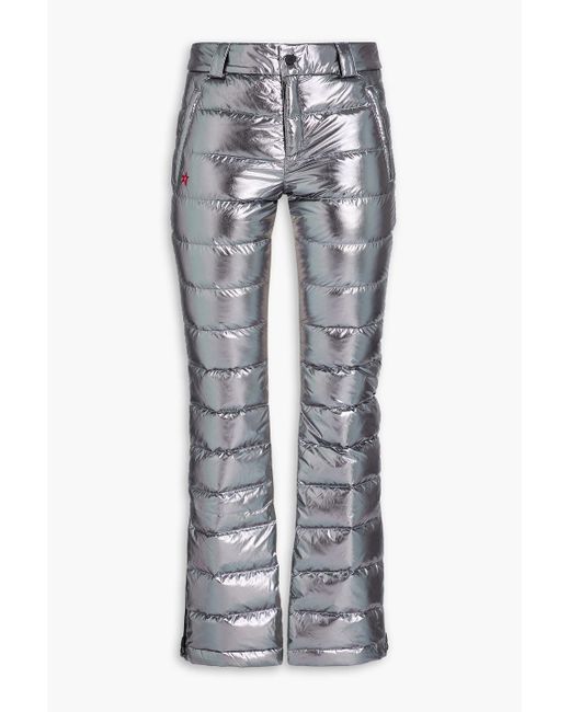 Perfect Moment Gray Talia Quilted Shell Ski Pants