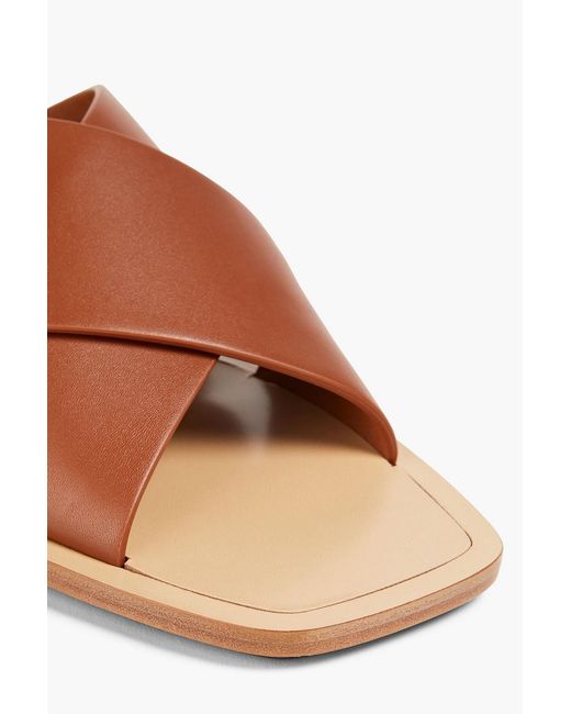 Fabiana Filippi Brown Studded Leather Mules