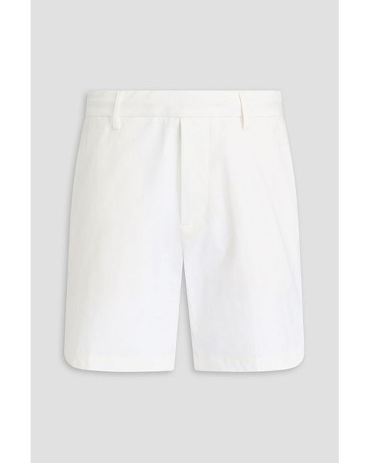 James Perse White Performance Cotton-Blend Twill Golf Shorts for men