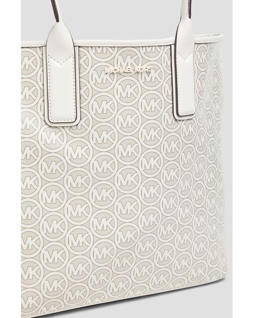 MICHAEL Michael Kors White Jodie tote bag aus beschichtetem canvas mit logoprint
