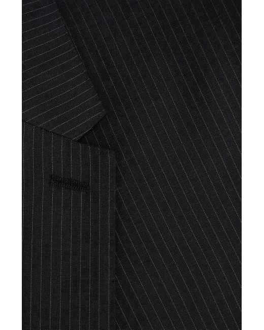 Dolce & Gabbana Black Pinstriped Wool Suit for men
