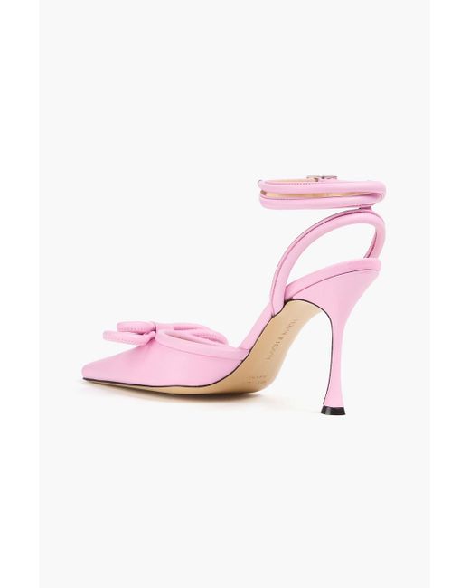 Mach & Mach Pink Pumps aus leder mit schleife