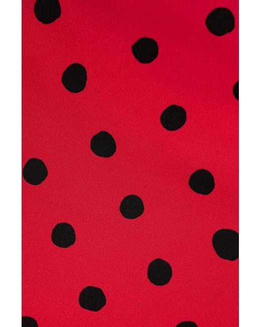 Marni Red Minirock aus crêpe mit polka-dots