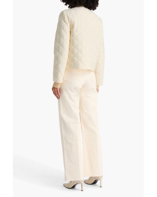 Veronica Beard Natural Shalia Quilted Shell Jacket