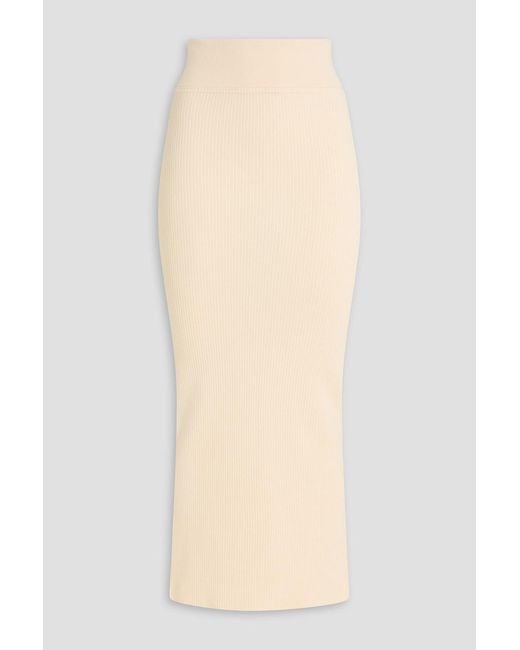 Wardrobe NYC Natural Ribbed Cotton Maxi Skirt