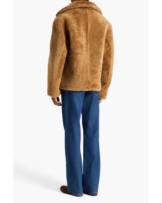 Sandro Brown Shearling Jacket for men