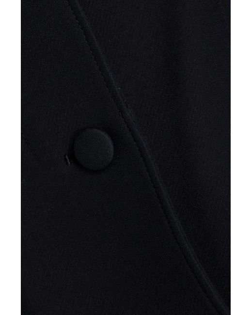 Gabriela Hearst Black Ambrose Off-the-shoulder Wool And Silk-blend Jacket