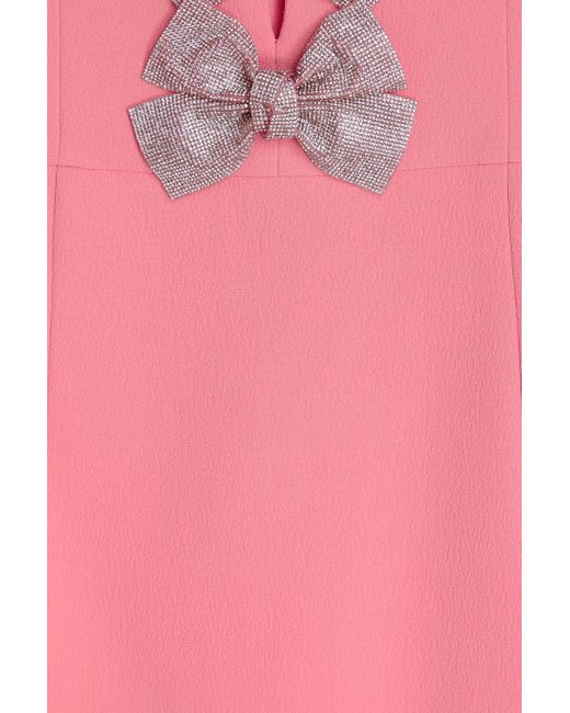 Rebecca Vallance Pink Brittany Strapless Embellished Crepe Gown
