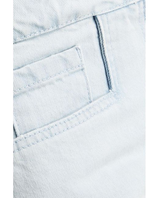 16Arlington White Hose mit geradem bein aus crêpe mit falten