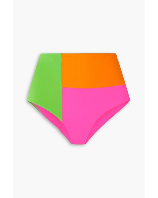 Mara Hoffman Pink Lydia bikini-höschen aus stretch-econyl® in colour-block-optik