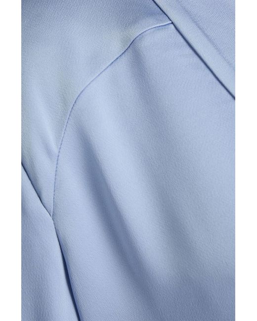 Jonathan Simkhai Blue Bluse aus glänzendem crêpe