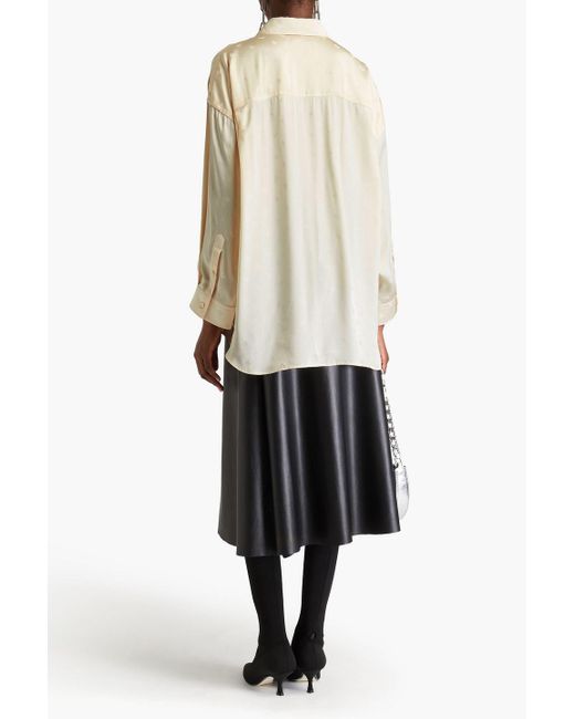 Balenciaga Natural Oversized-hemd aus satin
