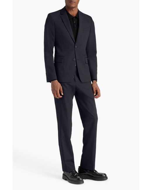 Sandro Blue Wool-jacquard Blazer for men