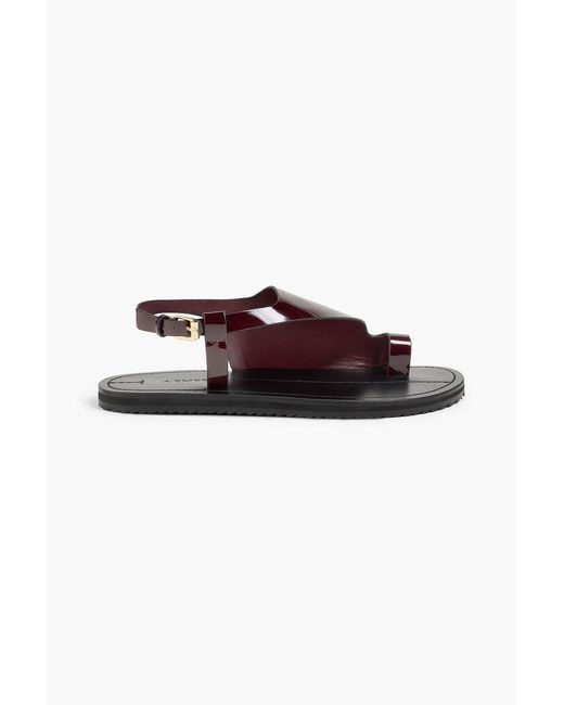 A.Emery Red Milne Patent-Leather Sandals