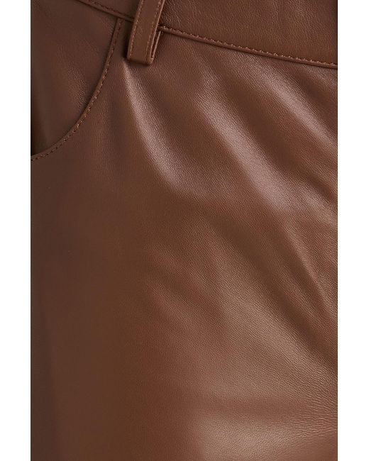 Loulou de Saison Brown Figari Leather Wide-Leg Pants