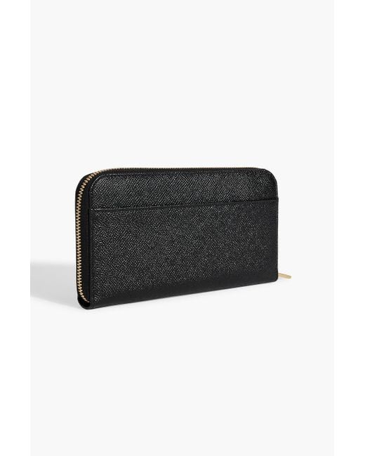 Dolce & Gabbana Black Pebbled-leather Continental Wallet