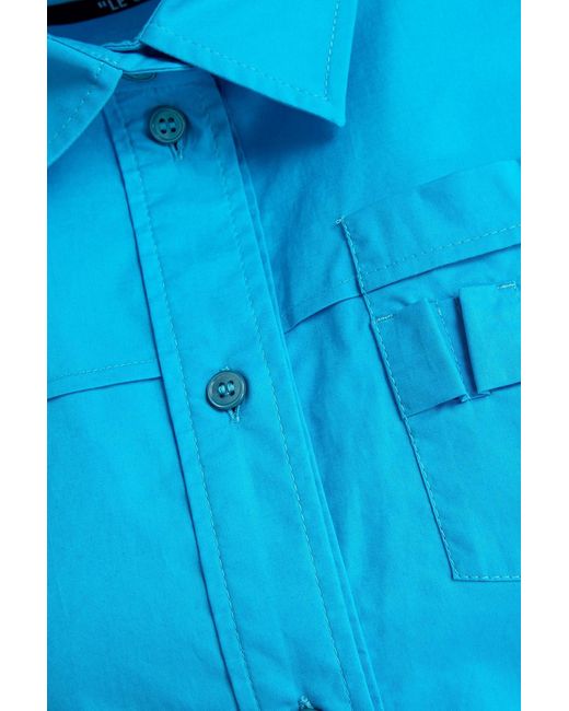 Jacquemus Blue Aqua Cutout Cotton-poplin Shirt