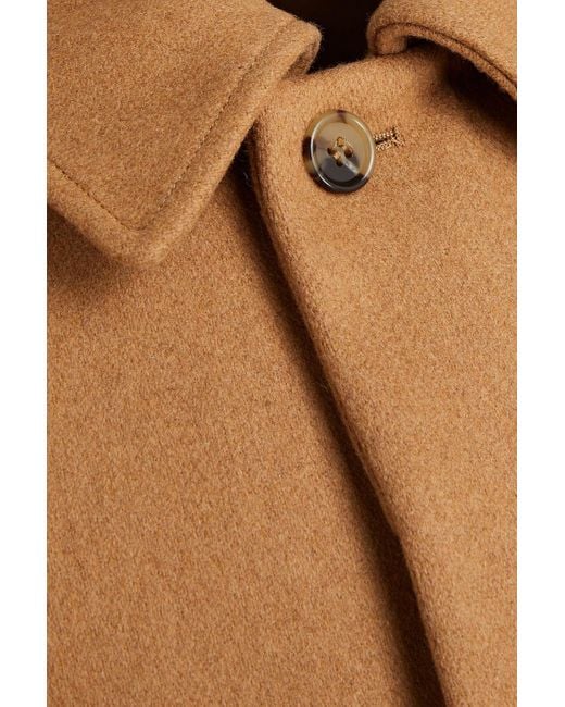 A.P.C. Brown Wool-blend Felt Coat for men