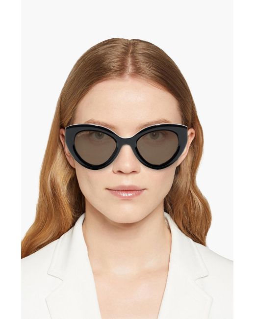 Balenciaga Black Sonnenbrille mit cat-eye-rahmen aus azetat