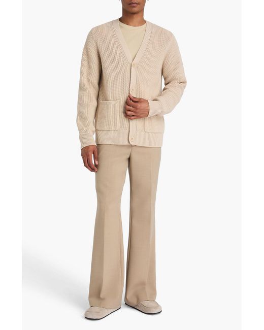 Sandro Natural Wool And Cashmere-blend Cardigan for men