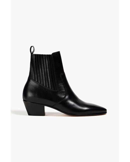 Ba&sh Black Clover Leather Ankle Boots