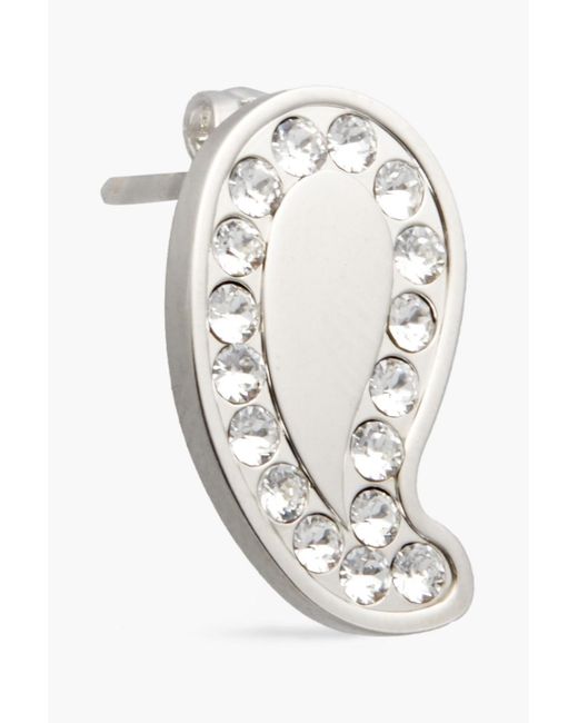 Etro Metallic Silver-tone Crystal Earrings