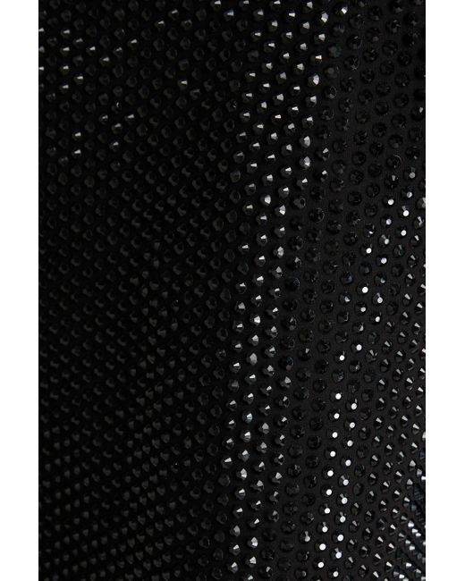 Area Black Crystal-embellished Cutout Jersey Mini Dress