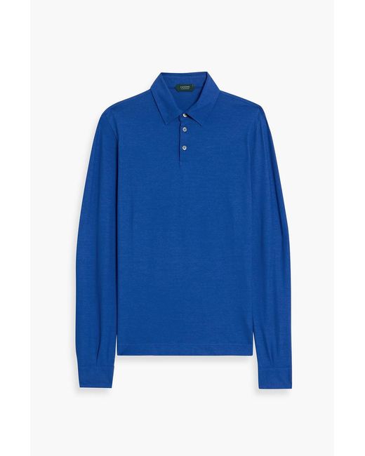 Slowear Blue Zanone Cotton-Jersey Polo Shirt for men