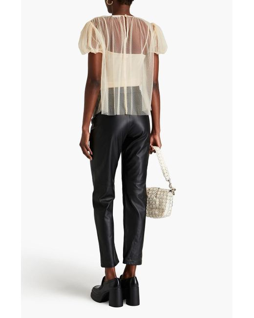 RED Valentino Natural Tulle Blouse