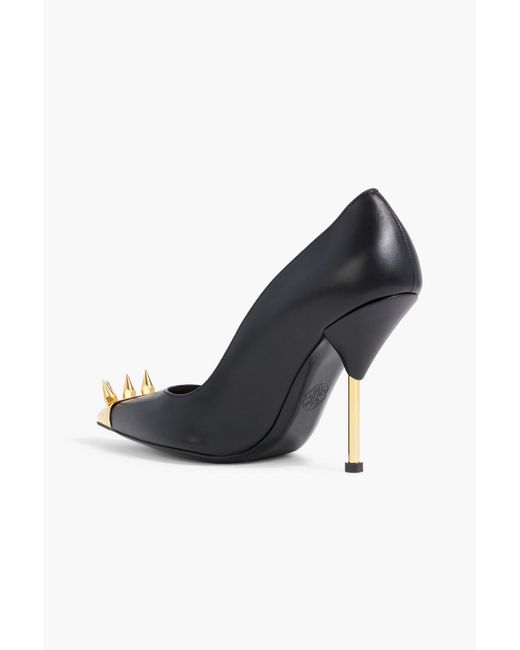 Alexander McQueen Black Punk Stud Leather Pumps