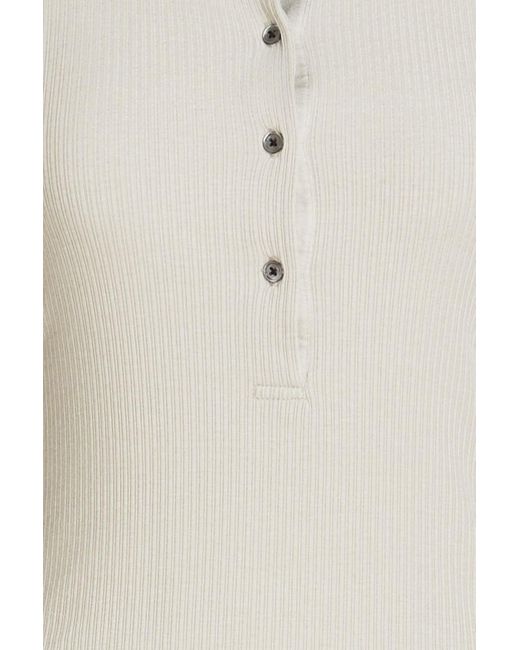 James Perse White Ribbed ®-blend Top