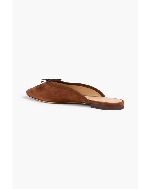 Veronica Beard White Catherine Suede Mules