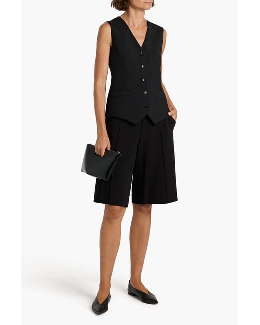 Tibi Black Crepe Vest