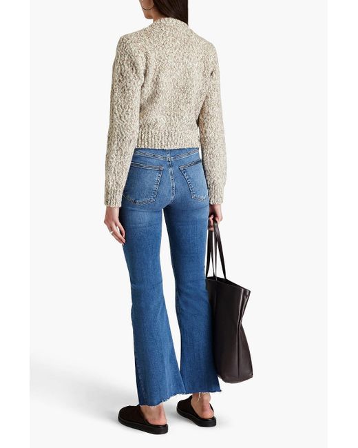 FRAME Blue Le Easy Flare High-rise Flared Jeans