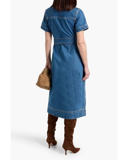 Veronica Beard Tabby Denim Midi Shirt Dress in Blue | Lyst Veronica Beard Tabby Denim Midi Shirt Dress in Blue | Lyst