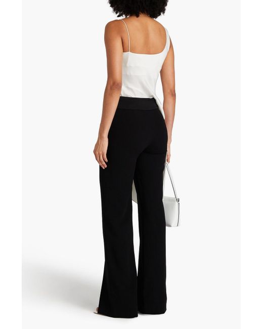 Jonathan Simkhai Black Ariah Crepe Straight-leg Pants
