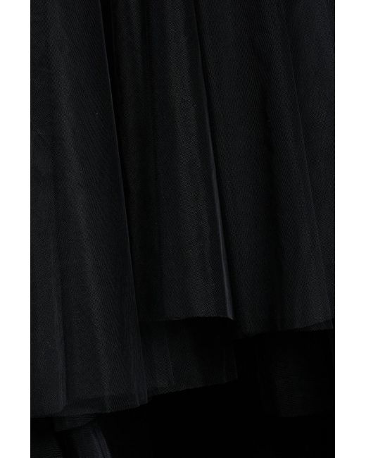 Rick Owens Black Layered Tulle Gown