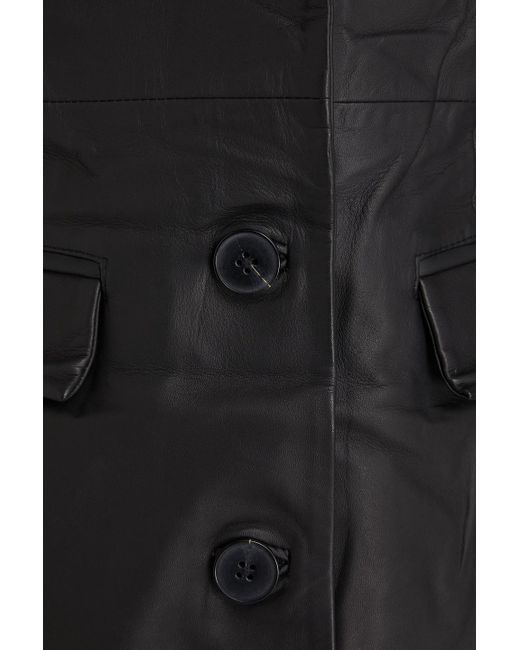 REMAIN Birger Christensen Black Leather Blazer