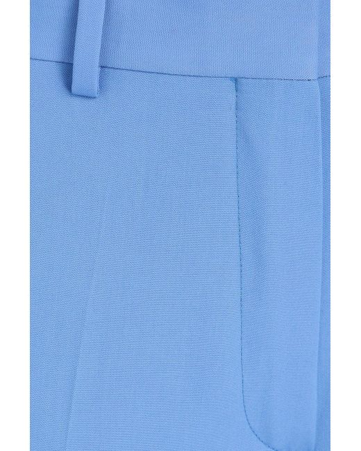 Dries Van Noten Blue Wool-Twill Straight-Leg Pants