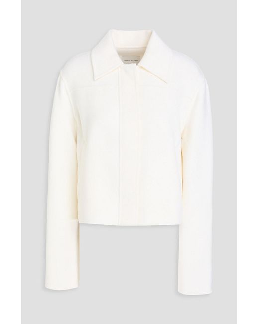 Loulou de Saison White Zhanna Wool And Cashmere-Blend Felt Jacket