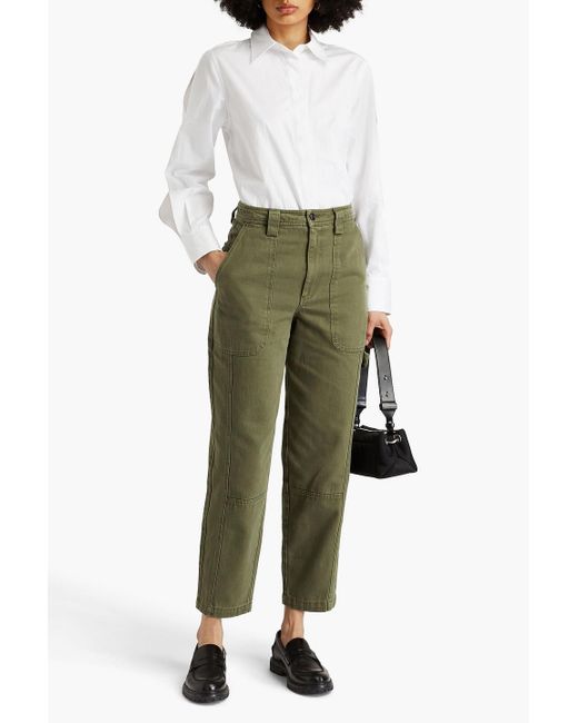 Alex Mill Green Phoebe High-rise Tapered Jeans